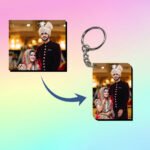 Personalized Photo Keychain Round Rectangular