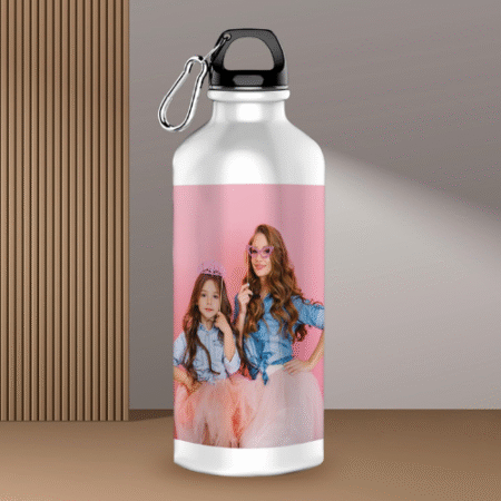 Aluminium Personalised Your Images Printed Sports Sipper/Water Bottle with Photo and Name Customised