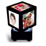 Customized LED MDF Photo Frame Rotating Night Lamp Personalized Photo Print Frame Birthday Gifts