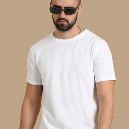 Round Sustainable T Shirt White